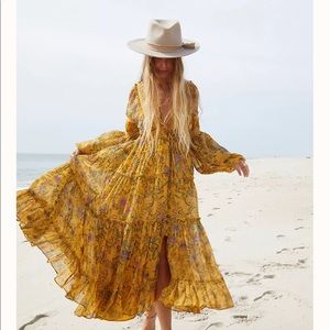 Free People Cassis Printed Chiffon Dress NWT